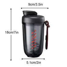 590ml Sports Shaker Bottles with Shaker Ball Drink Shake Bottle Leak Proof Whey Protein